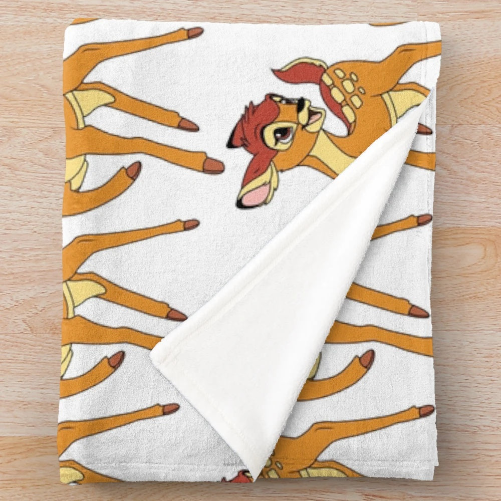 Bambi themed plush blanket