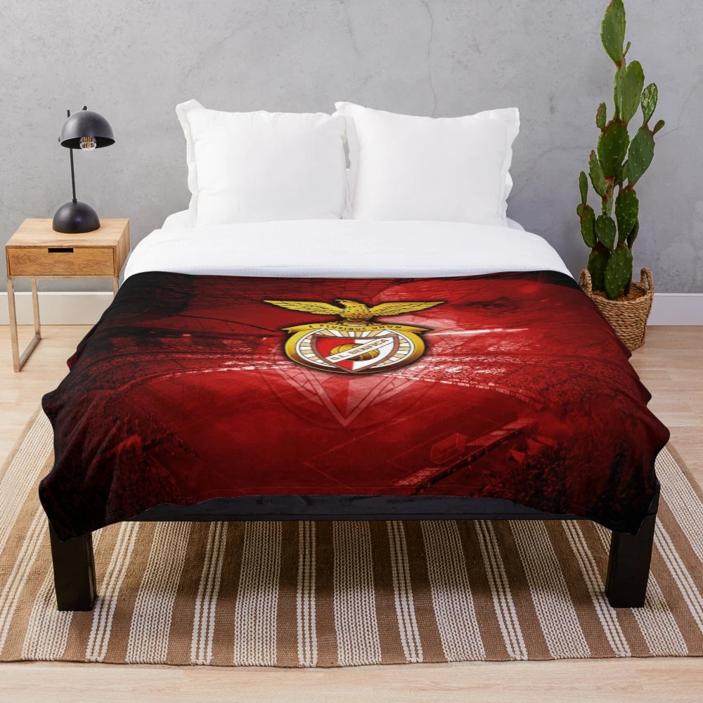 Benfica FC Plush Blanket with Club Crest and Colors