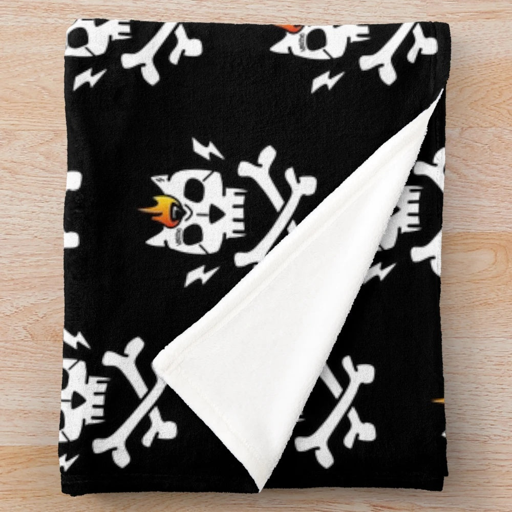 Cozy cat-themed plush blanket with vintage, aesthetic design