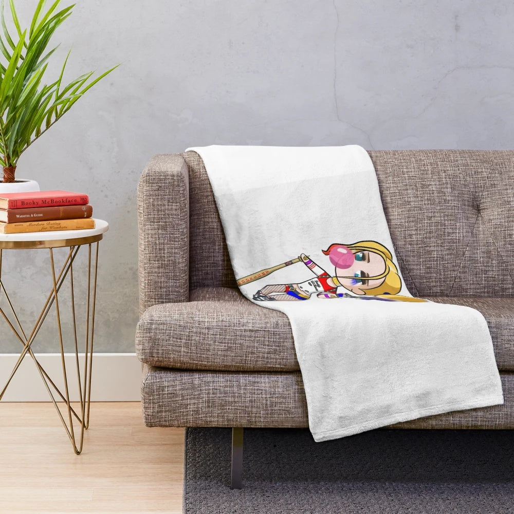 Cinema heroes characters printed on a soft, cozy plush blanket
