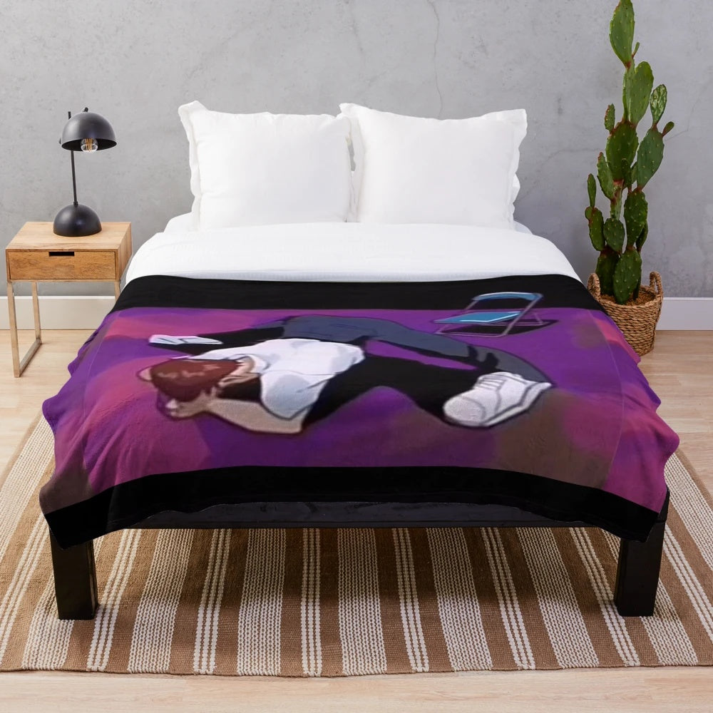 Soft and cozy Evangelion Shinji plush blanket for anime lovers