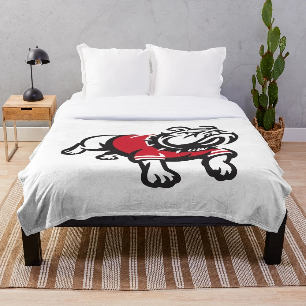Cozy plush blanket with Gardner-Webb Bulldogs logo design