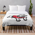 Cozy plush blanket with Gardner-Webb Bulldogs logo design