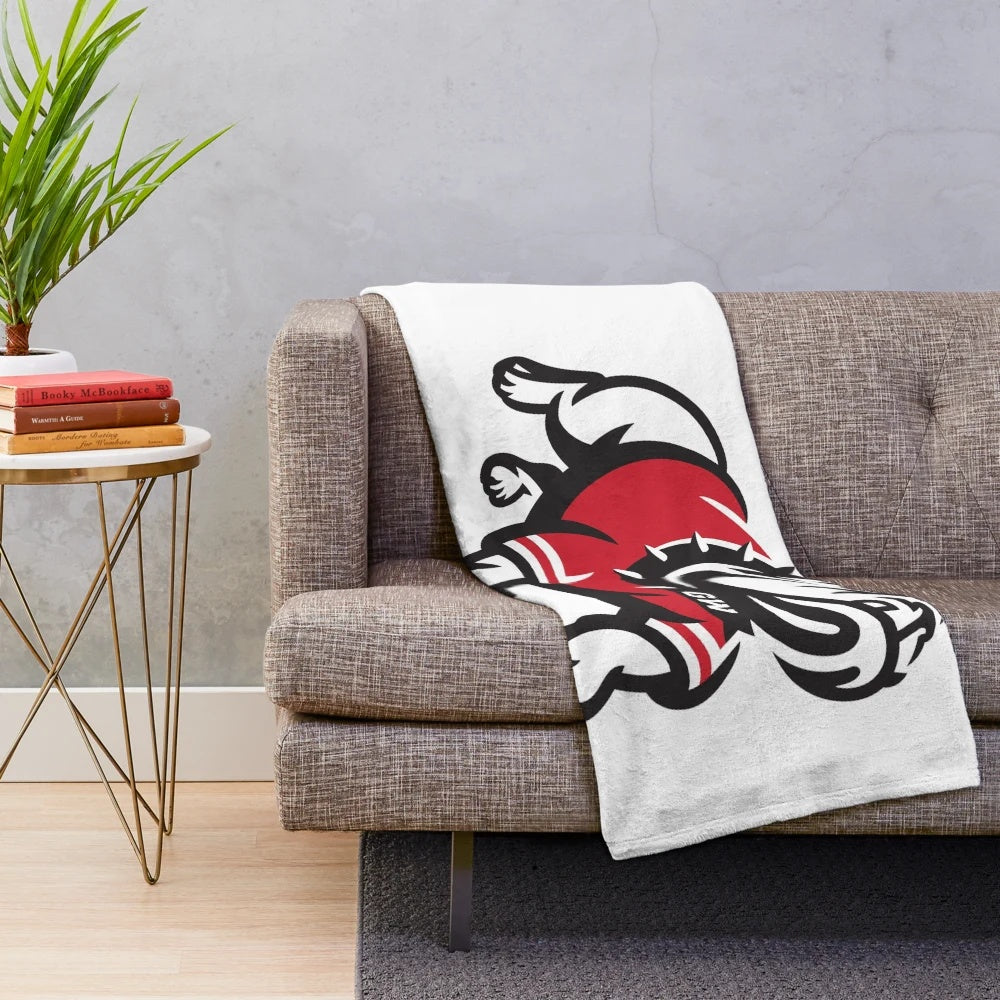 Cozy plush blanket with Gardner-Webb Bulldogs logo design
