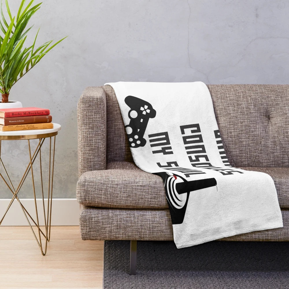 Gaming console-themed plush blanket