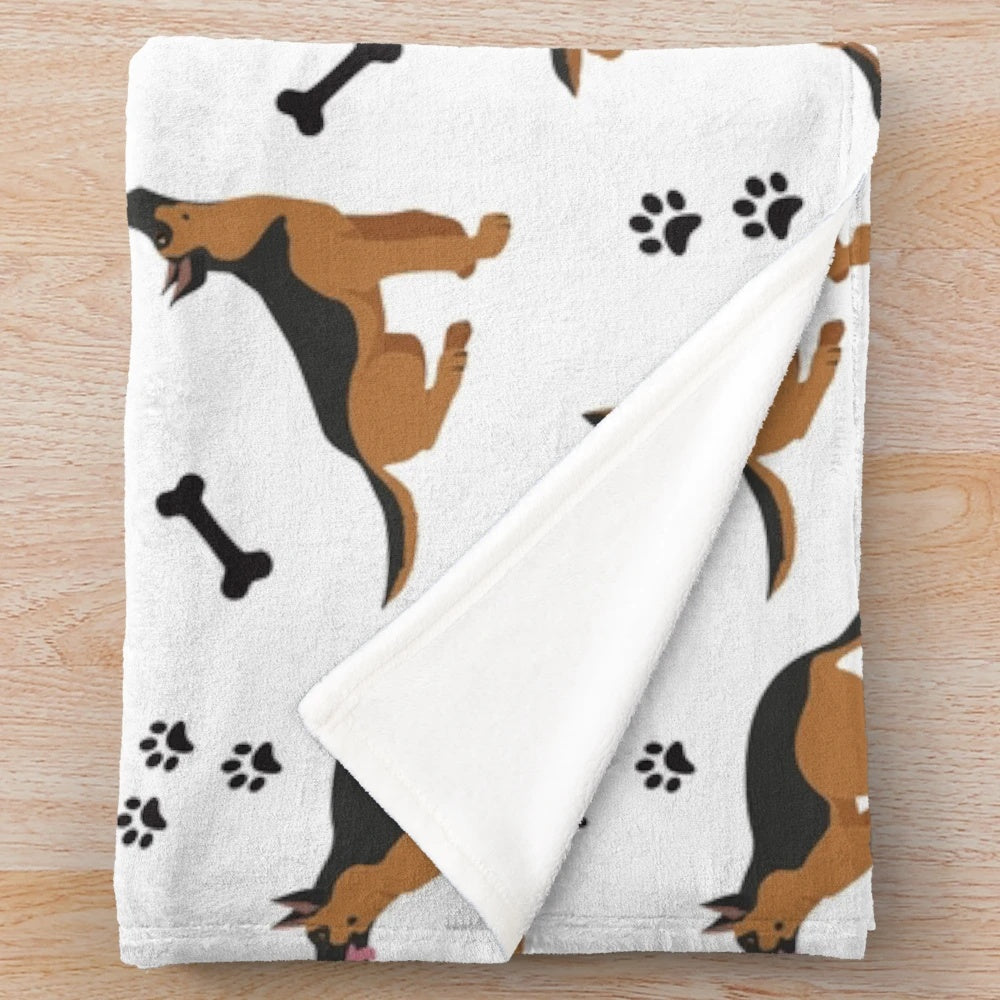 Soft and Cozy German Shepherd Patterned Plush Blanket