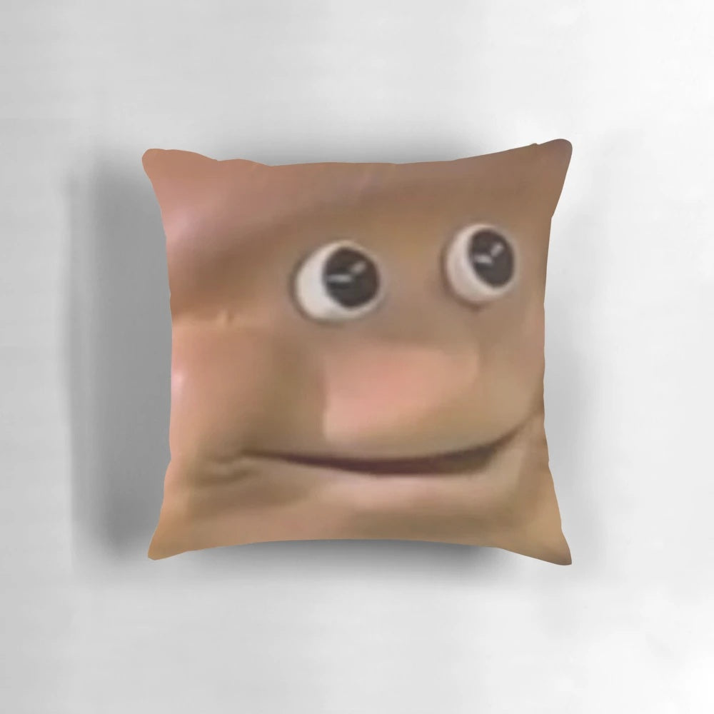 Humorous meme-inspired loaf-shaped pillow