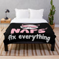 Plush "Naps Fix Everything" blanket for napping and relaxation