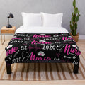 Cozy plush blanket with inspirational "You Can't Scare Me, I'm a Nurse Est. 2020" design for nurses and essential workers