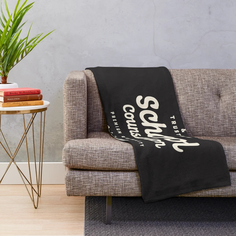 Funny school counselor plush blanket for student guidance and academic success