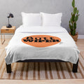 Plush blanket with funny nursing-themed design