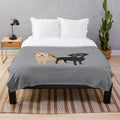 Soft and cozy plush blanket featuring a cute Labrador retriever dog design