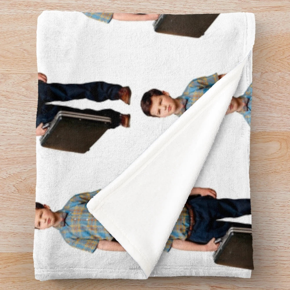 Young Sheldon inspired plush blanket with cozy design