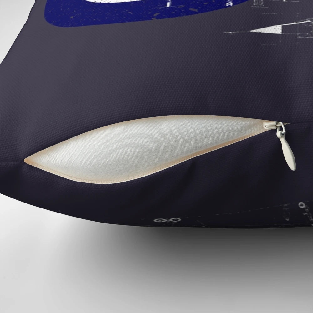 Canadian Avro CF-105 Arrow Pillow, featuring the legendary jet fighter aircraft of the Royal Canadian Air Force