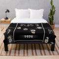 KISS band inspired plush blanket featuring their 1974 album cover