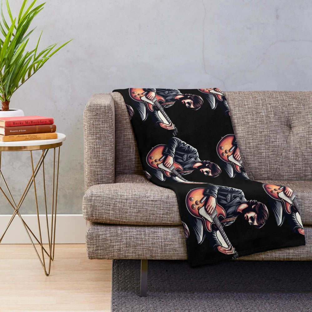 Barış Manço Turkish Cultural Icon Plush Blanket