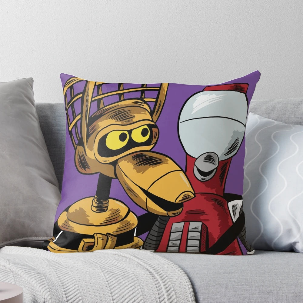 Mystery Science Theater 3000 Pillow featuring Tom Servo and Crow