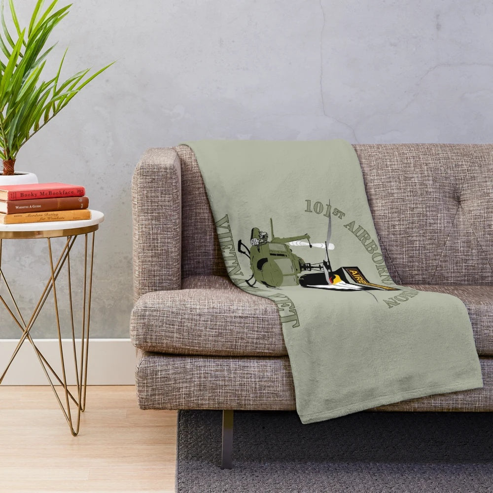 101st Airborne Division Vietnam Veteran Plush Blanket