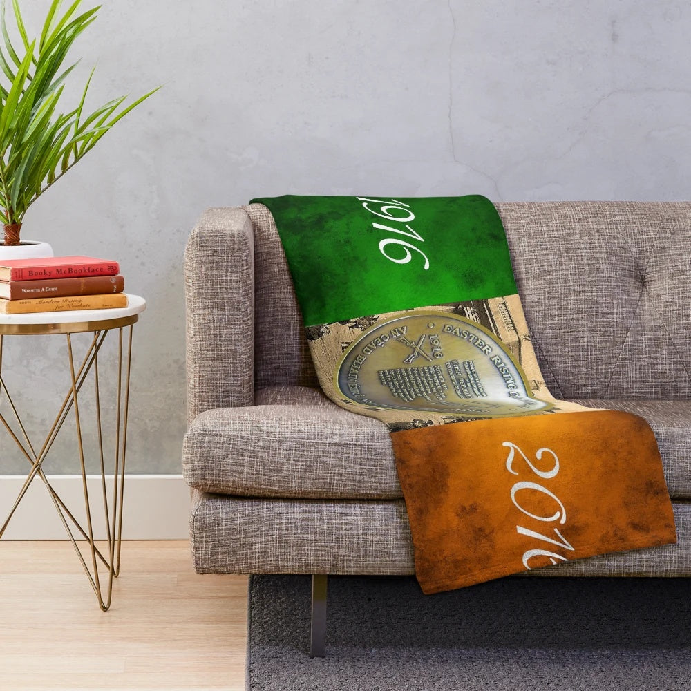 Plush blanket commemorating the 1916 Easter Rising in Ireland