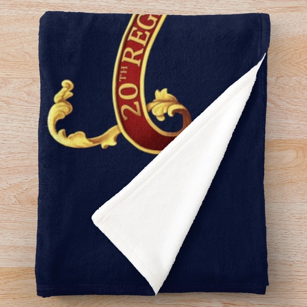 Plush blanket featuring the flag of the 20th Maine Regiment from the American Civil War