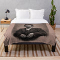 Digital illustration of Abraham Lincoln portrait on a plush blanket