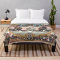 African-American Heroes Plush Blanket featuring historical illustrations