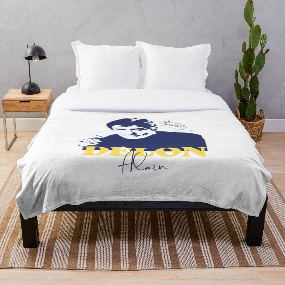 Alain Delon Plush Blanket - A Tribute to the Legendary French Actor