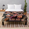 Andrew Garfield photo collage printed on a cozy plush blanket
