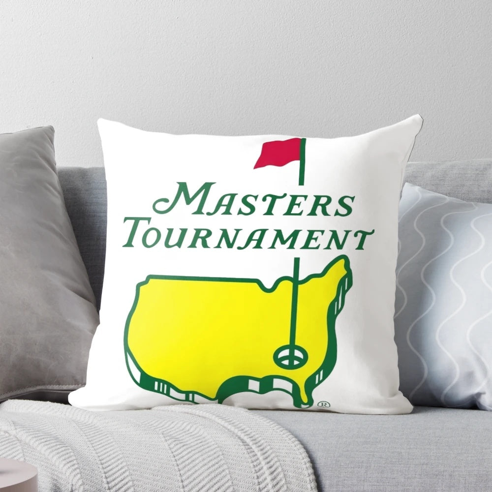 Decorative pillow featuring Augusta National-inspired design