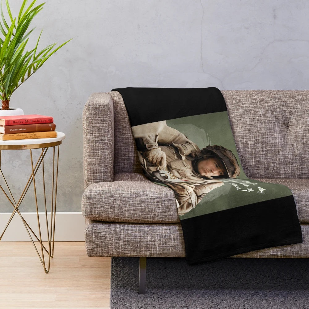 Band of Brothers inspired plush blanket with 101st Airborne design
