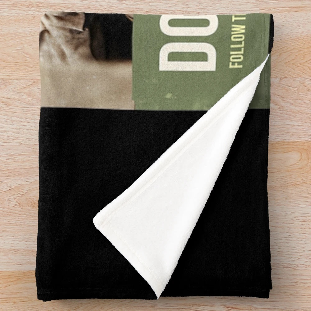Band of Brothers inspired plush blanket with 101st Airborne design