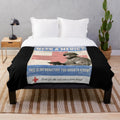 Band of Brothers inspired plush blanket featuring 101st Airborne imagery