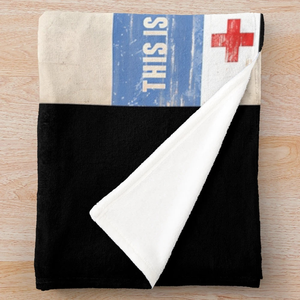 Band of Brothers inspired plush blanket featuring 101st Airborne imagery