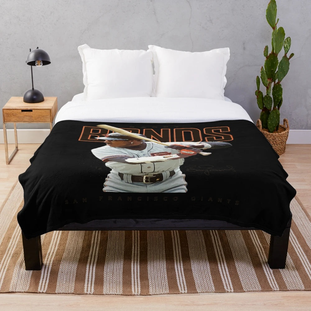 Barry Bonds Plush Blanket featuring the legendary baseball player