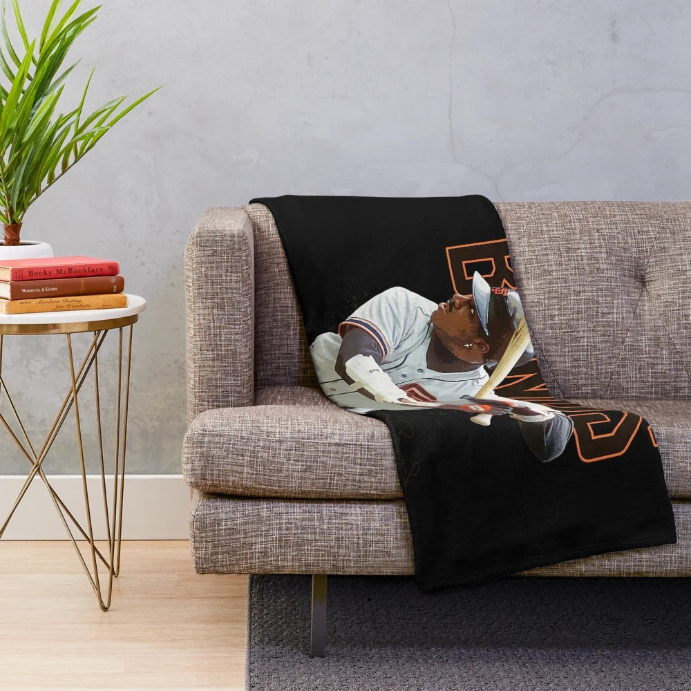Barry Bonds Plush Blanket featuring the legendary baseball player