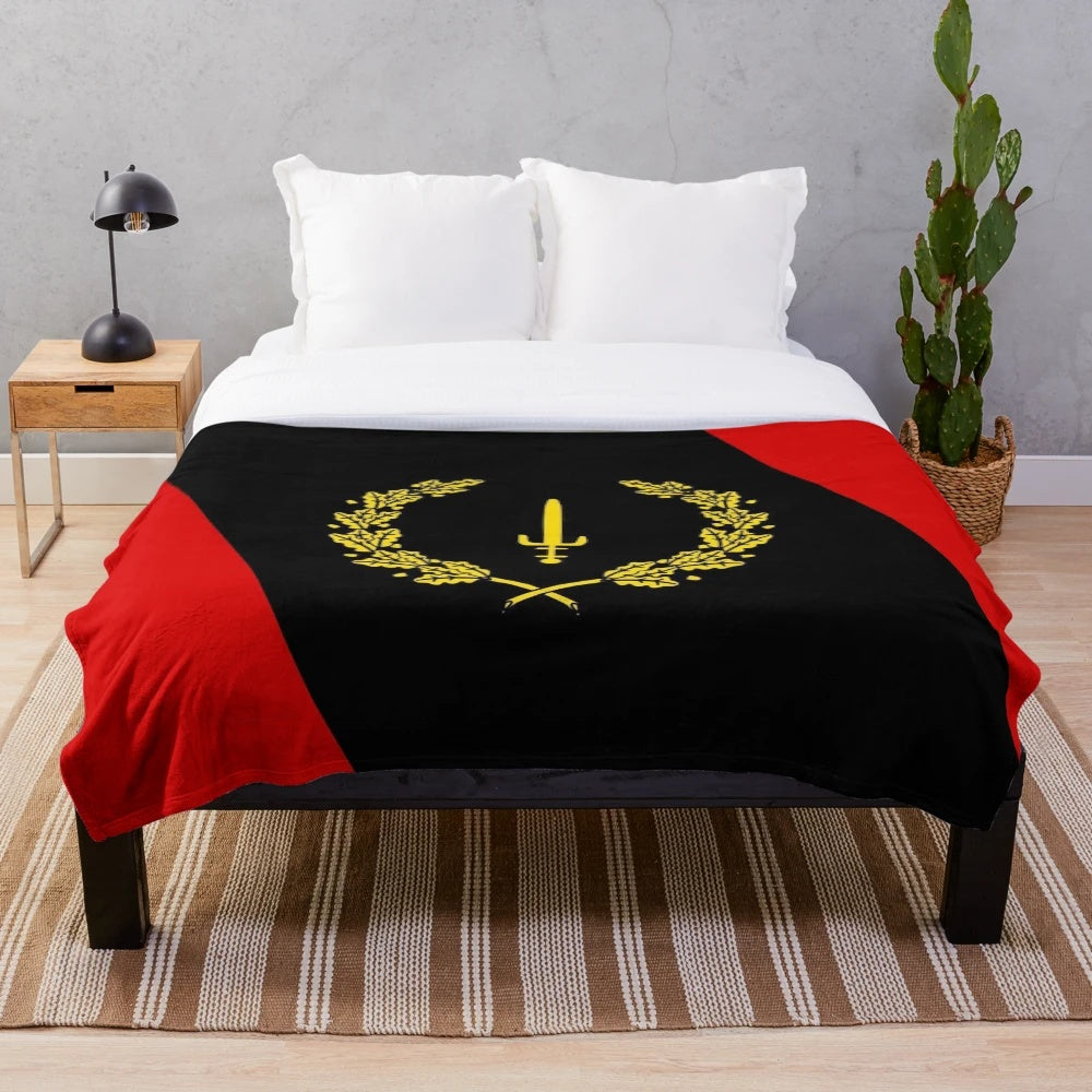 Black American Heritage Flag 1967 Plush Blanket