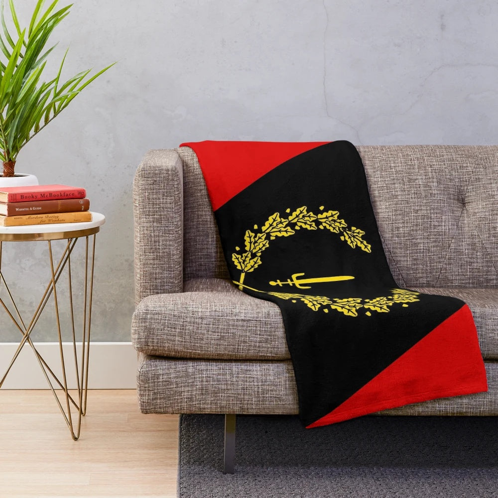 Black American Heritage Flag 1967 Plush Blanket