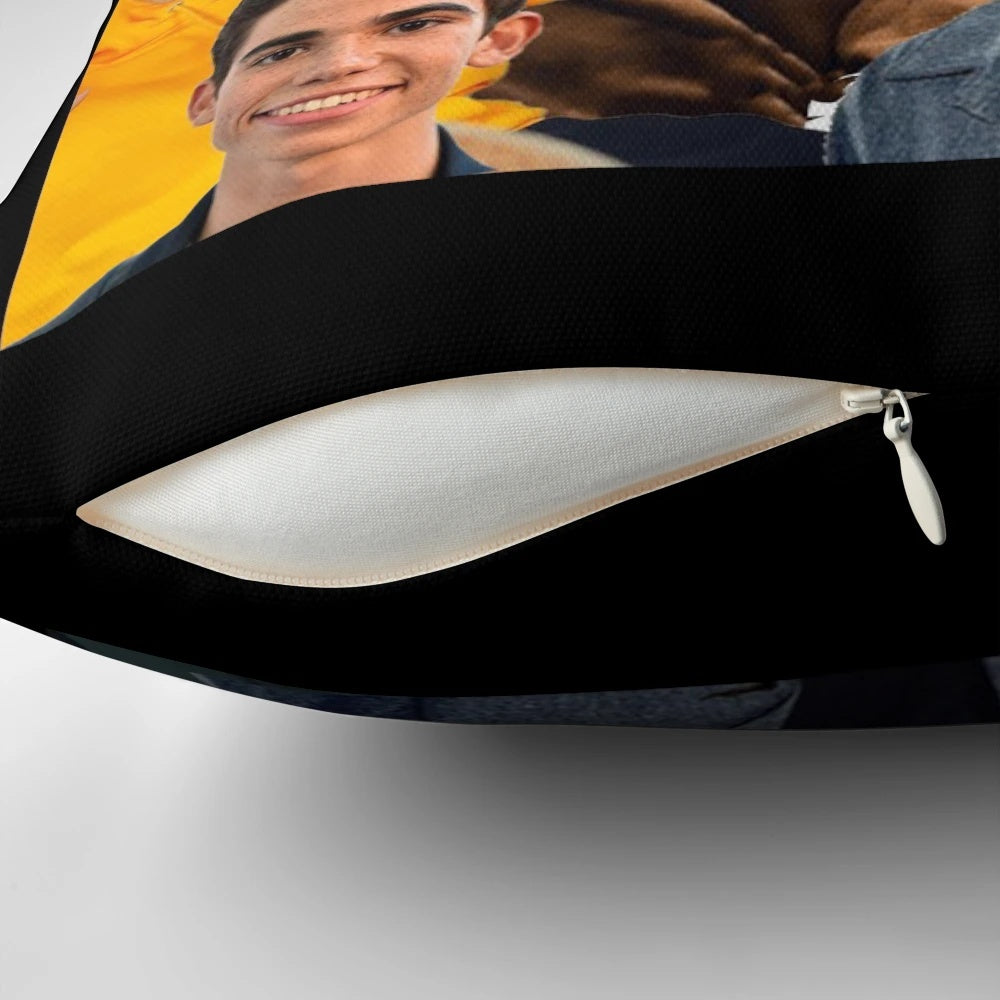 Colorful collage-style design featuring images of the late actor Cameron Boyce