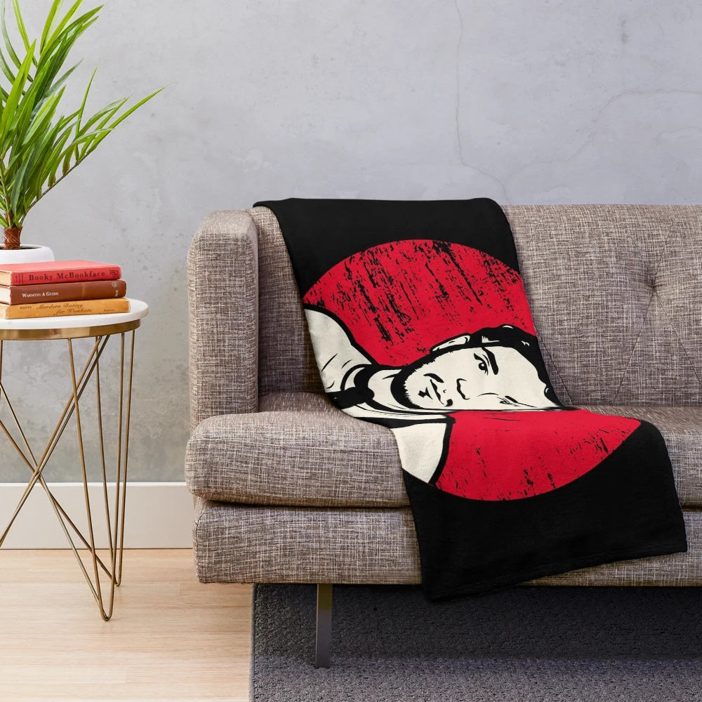 Cantinflas Mario Moreno Plush Blanket featuring Mexican cinema pop art