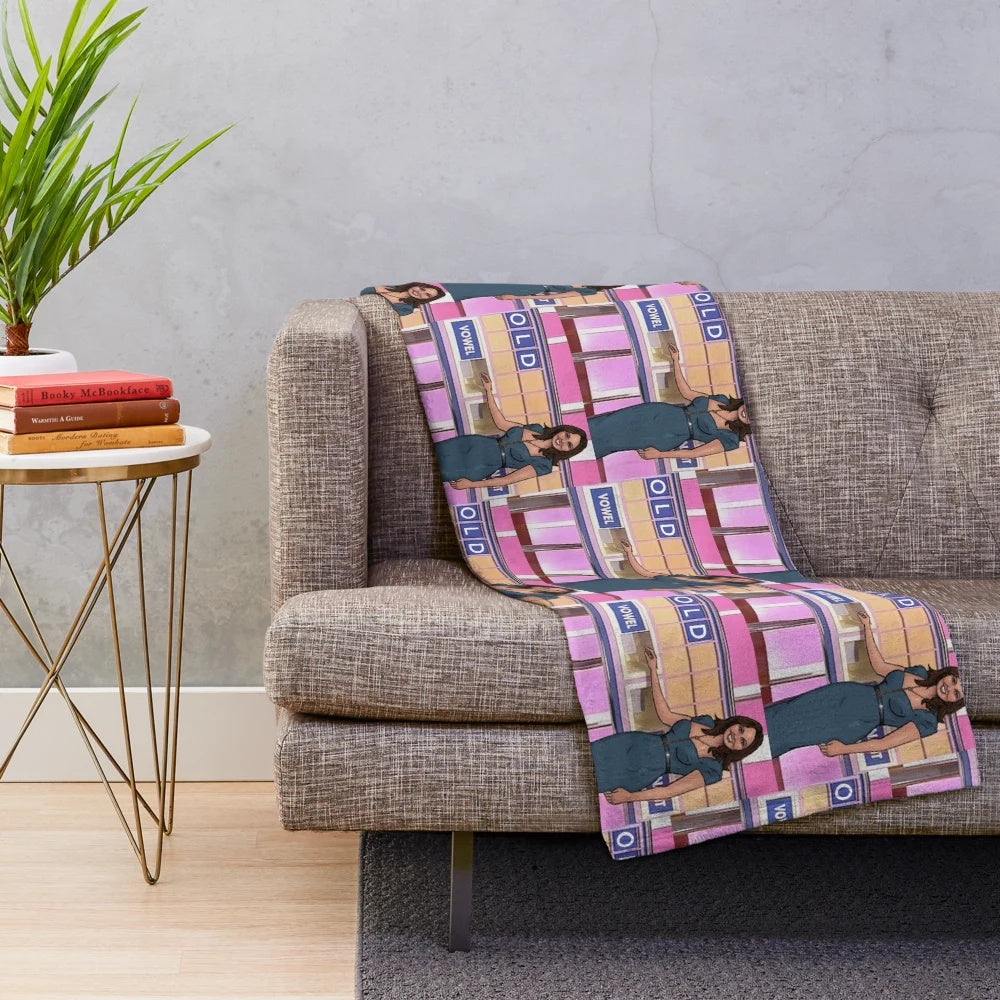 Carol Vorderman Plush Blanket for Fans of the 80s and 90s Countdown TV Presenter