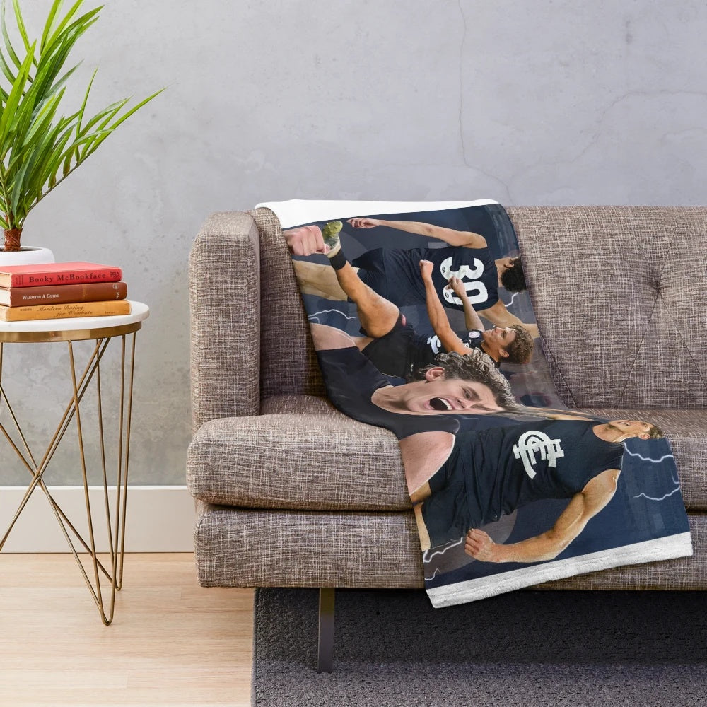 Plush blanket featuring Charlie Curnow, Carlton Football Club AFL player