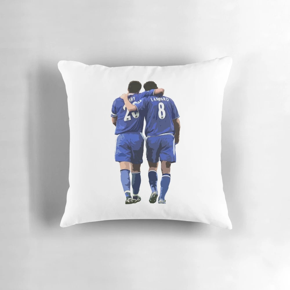 Artwork pillow featuring Chelsea football legends John Terry and Frank Lampard