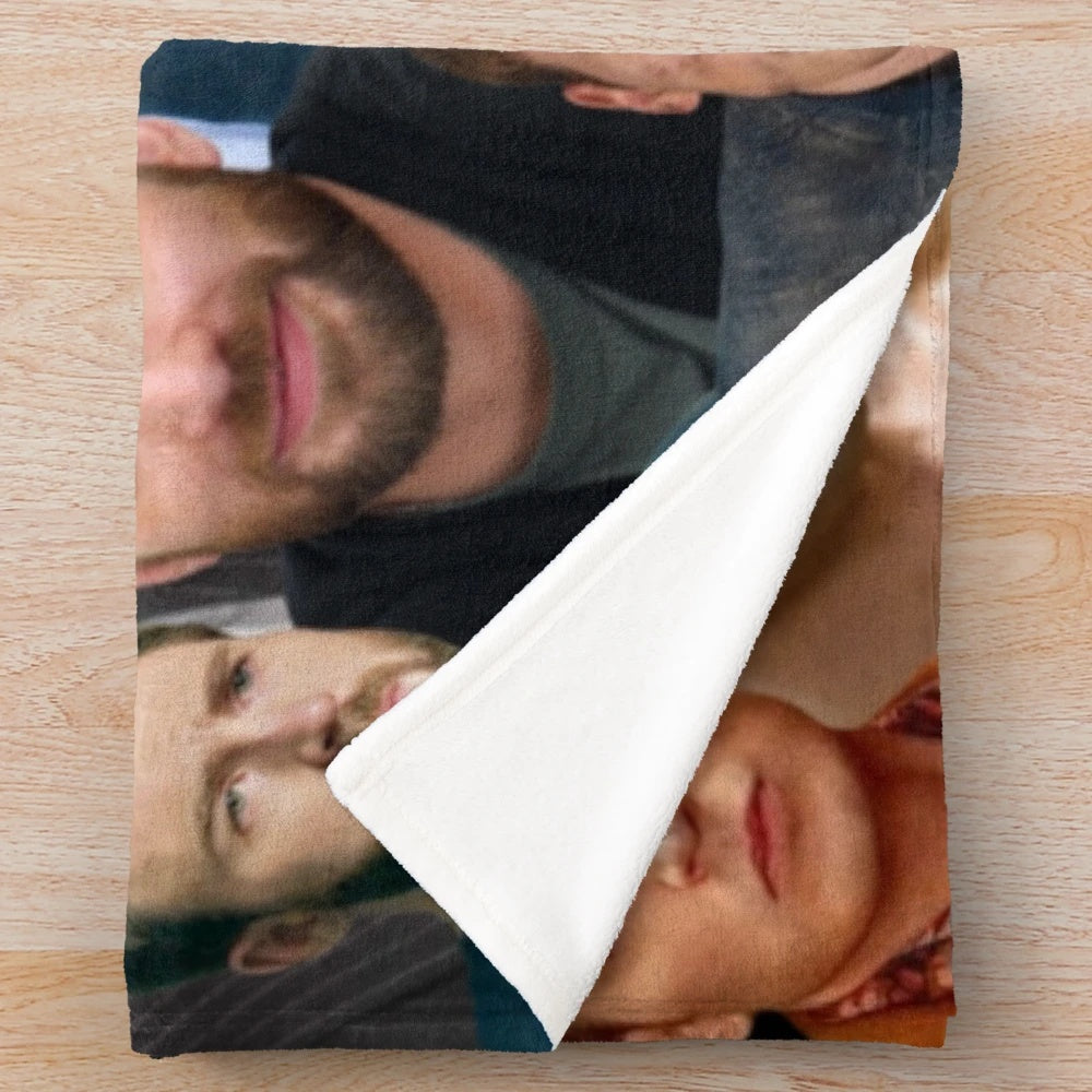 Chris Evans Photo Collage Plush Blanket