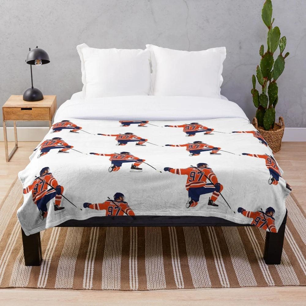 Connor McDavid Plush Blanket for Edmonton Oilers Fans