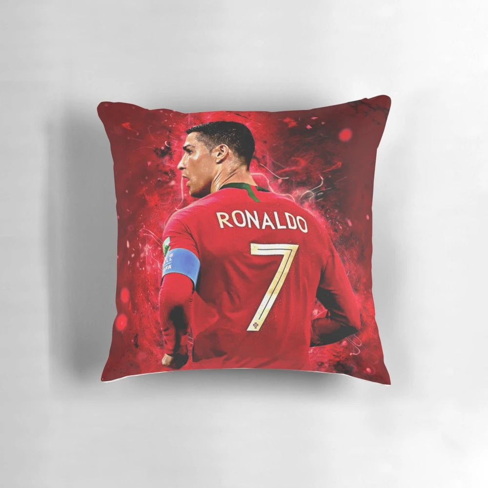 Soft, plush pillow featuring the signature of soccer superstar Cristiano Ronaldo