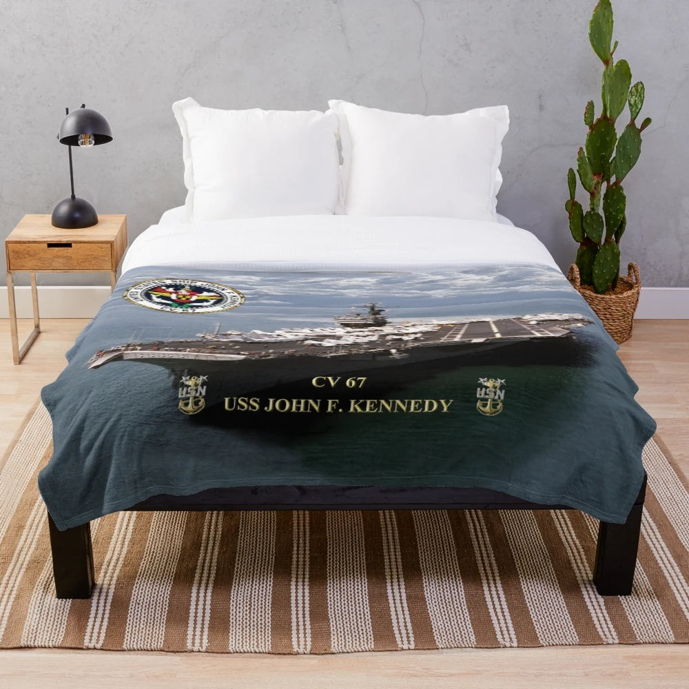 CV-67 USS John F. Kennedy Plush Blanket
