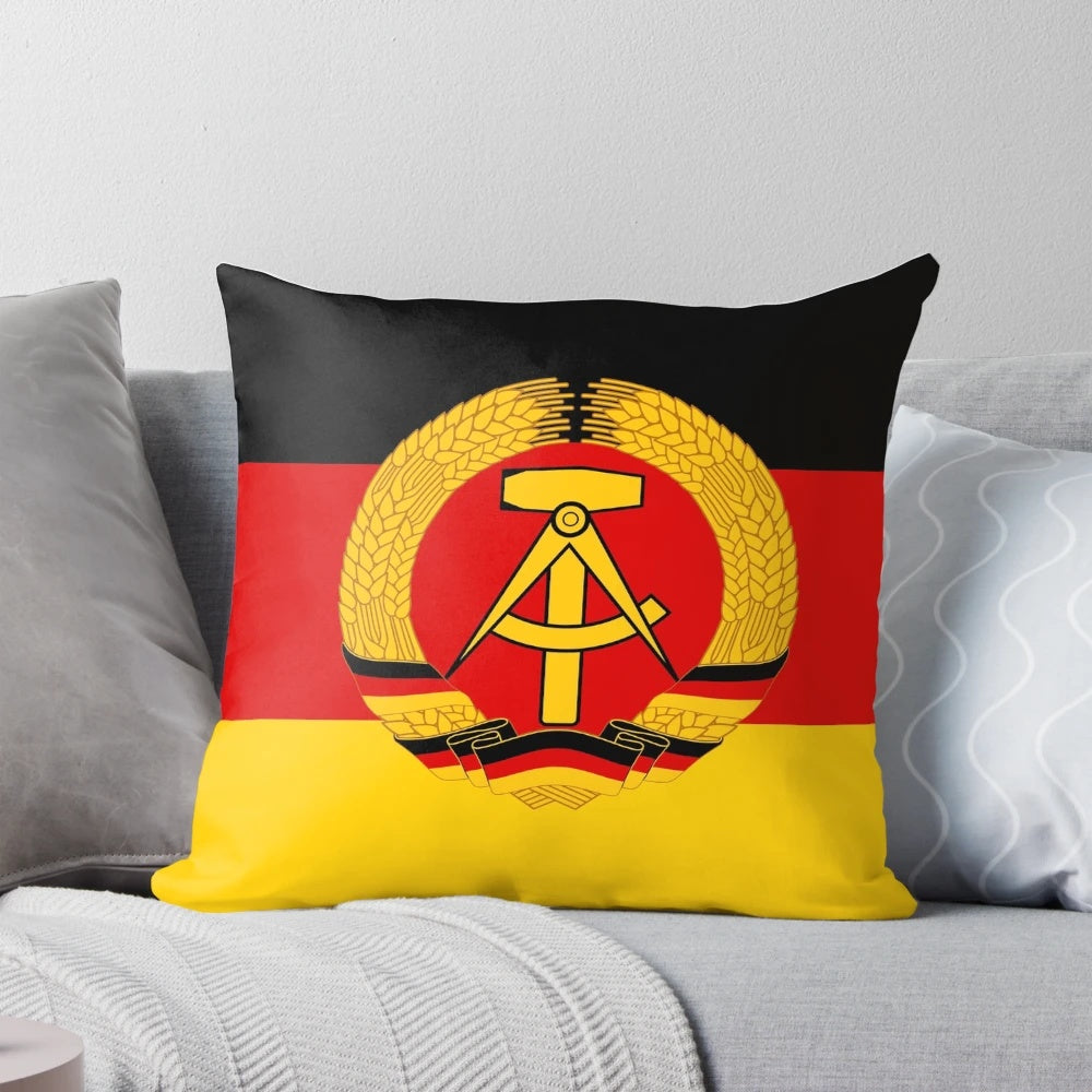 DDR Flag Pillow - Nostalgic Decor Honoring the German Democratic Republic