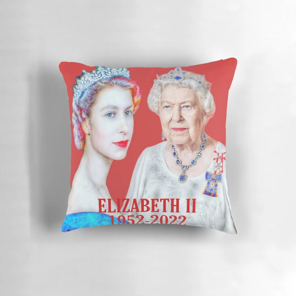 Luxurious pillow featuring the official logo and design for Queen Elizabeth II's Platinum Jubilee celebration
