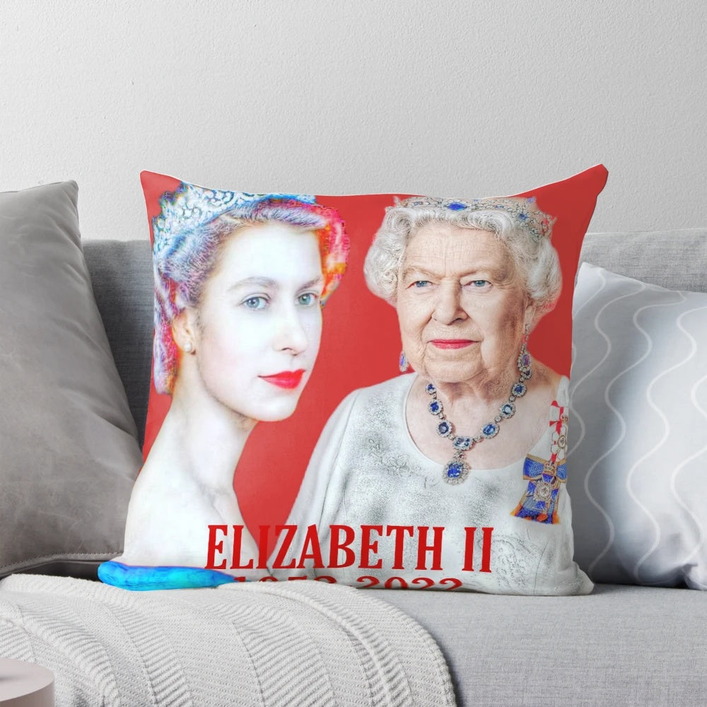 Luxurious pillow featuring the official logo and design for Queen Elizabeth II's Platinum Jubilee celebration