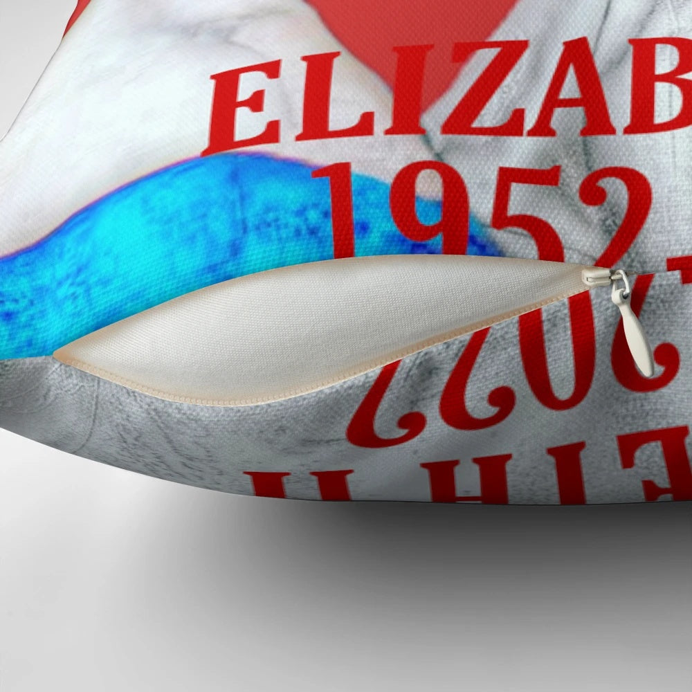 Luxurious pillow featuring the official logo and design for Queen Elizabeth II's Platinum Jubilee celebration
